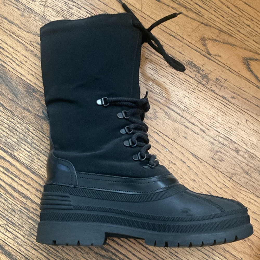 Rare Gucci Vintage Black Snow Boots Lace-up Size 37 - Picture 10 of 12